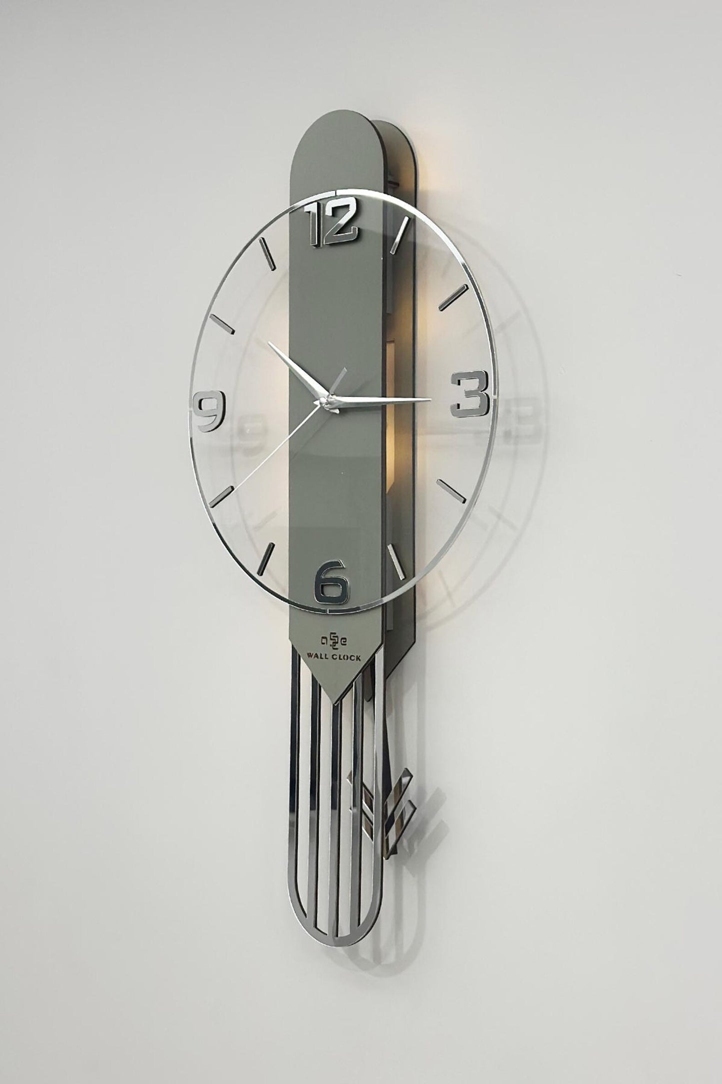 LumiGlow Modern LED Pendulum Wall Clock