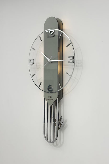 LumiGlow Modern LED Pendulum Wall Clock