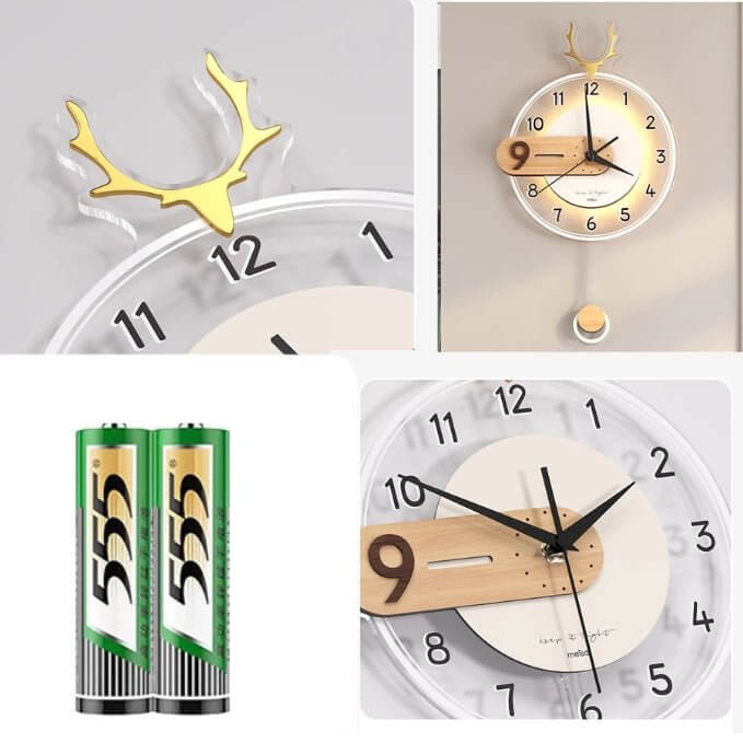 Cream style living room wall clock 2025 Living Room Clock Wall Art TV Background Wall Clock - Pyari Clock